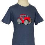 Tractor T - Red on Denim - 8yr