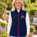 Ladies Gilet : `Robin` on Navy - small